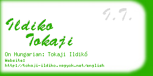 ildiko tokaji business card